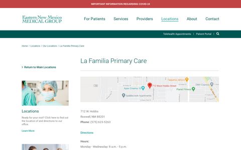 La Familia Primary Care ... - Eastern New Mexico Medical Group