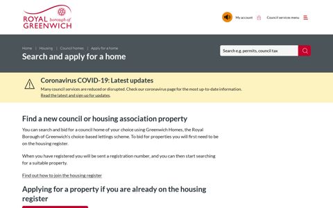 Find a new council or housing association property | Search ...