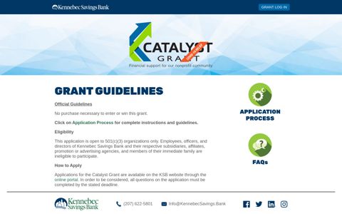 Catalyst Grant Guidelines - Kennebec Savings Bank