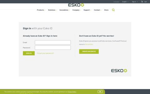 Login with your EskoID - Esko