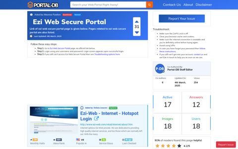 Ezi Web Secure Portal