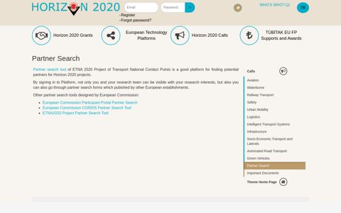 Partner Search - Welcome to Horizon 2020