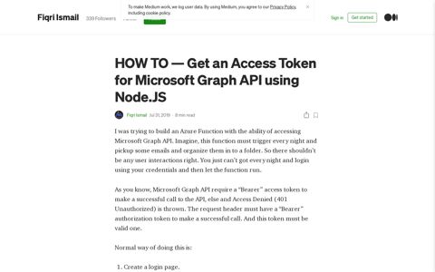 HOW TO — Get an Access Token for Microsoft Graph API ...