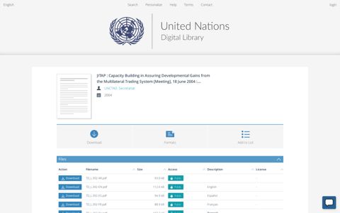 JITAP : - UN Digital Library