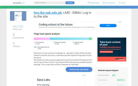 Access lms.iba-suk.edu.pk. LMS - SIBAU: Log in to the site