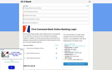 First Command Bank Online Banking Login - CC Bank
