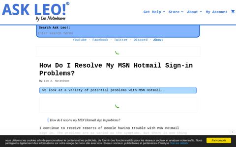 How Do I Resolve My MSN Hotmail Sign-in Problems? - Ask ...