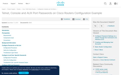 Telnet, Console and AUX Port Passwords on Cisco Routers ...
