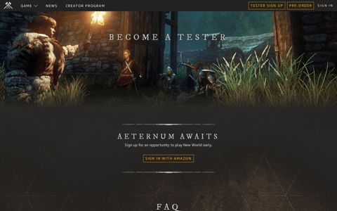 Tester Sign Up | New World
