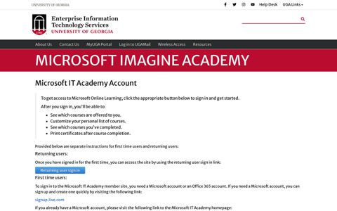 Microsoft IT Academy Account | Enterprise Information ...