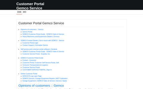 Customer Portal Gemco Service