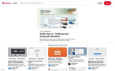 Eobi sign in | Signs, Employee benefit, Institution - Pinterest