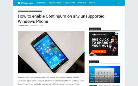 How to enable Continuum on any Lumia Windows Phone