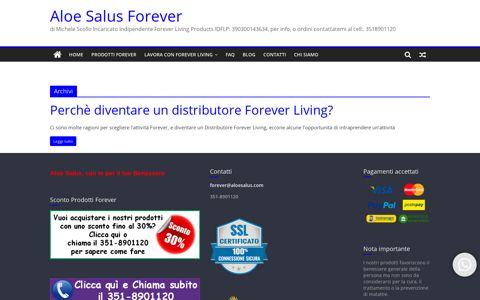 forever living login incaricati - Aloe Salus Forever