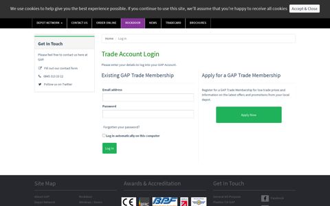 Trade Account Login - GAP Ltd