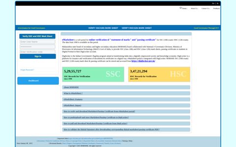 eMarkSheet-A web portal for online verification of statement of ...