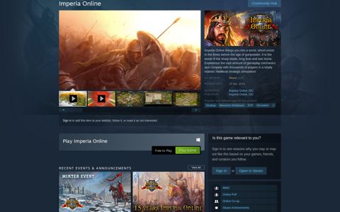 Imperia Online on Steam