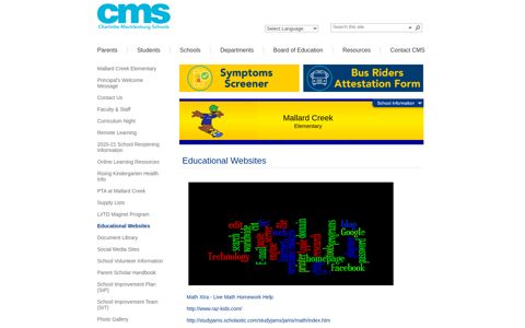 Educational Websites - Charlotte-Mecklenburg Schools