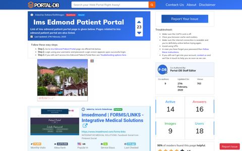 Ims Edmond Patient Portal