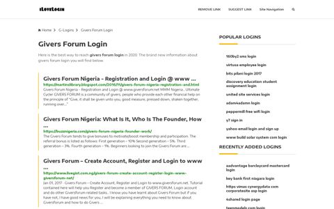 Givers Forum Login - iLoveLogin ❤️ Official Login Pages ...