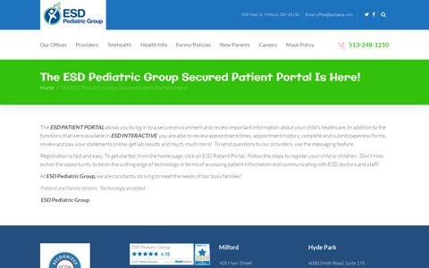 The ESD Pediatric Group Secured Patient Portal Is Here ...