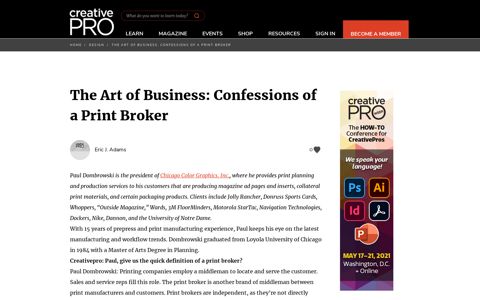 The Art of Business: Confessions of a Print Broker - CreativePro