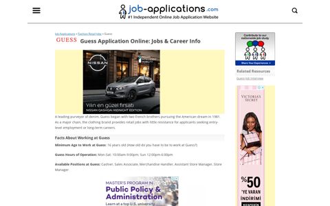 Guess Application, Jobs & Careers Online