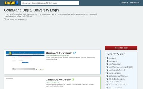 Gondwana Digital University Login - Loginii.com