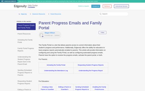Parent Progress Emails and Family Portal – Edgenuity