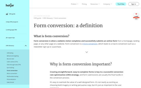 What Is Form Conversion and Why Is It Important? | Hotjar