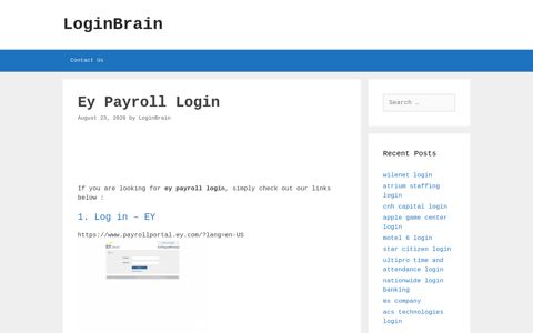 Ey Payroll - Log In - Ey - LoginBrain