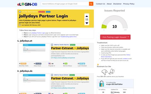 Jollydays Partner Login - A database full of login pages from ...