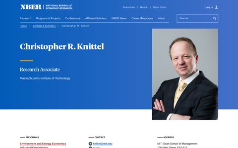Christopher R. Knittel | NBER
