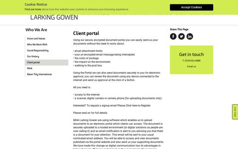 Client portal | MHA Larking Gowen | Chartered Accountants ...