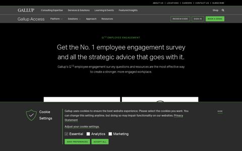 Get the No. 1 employee engagement survey Gallup Q12 - Gallup