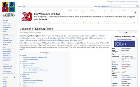 University of Duisburg-Essen - Wikipedia