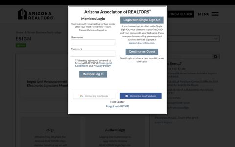 eSign | Arizona Association of REALTORS®