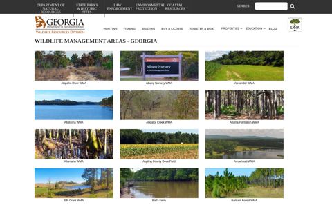 WILDLIFE MANAGEMENT AREAS - GEORGIA | Department ...
