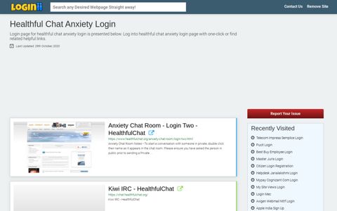Healthful Chat Anxiety Login - Loginii.com