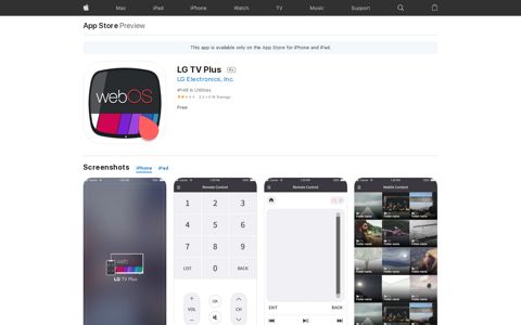 ‎LG TV Plus on the App Store