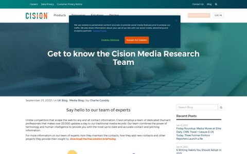 Say hello to the Cision Media Research Team