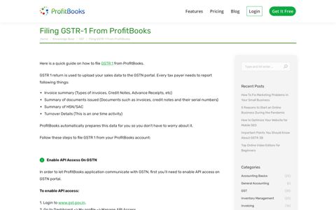 How To File GSTR-1 Using ProfitBooks