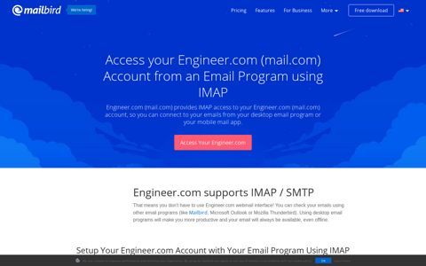 Access your Engineer.com (mail.com) email with IMAP ...