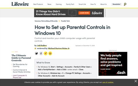 How to Set up Parental Controls in Windows 10 - Lifewire