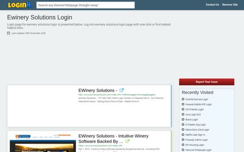 Ewinery Solutions Login - Loginii.com