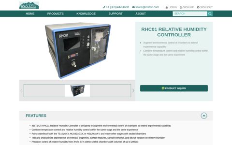 rhc01 relative humidity controller - Instec Inc