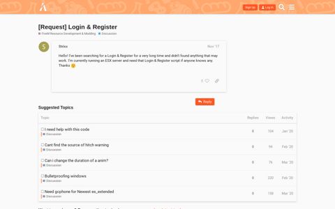 [Request] Login & Register - Discussion - Cfx.re Community