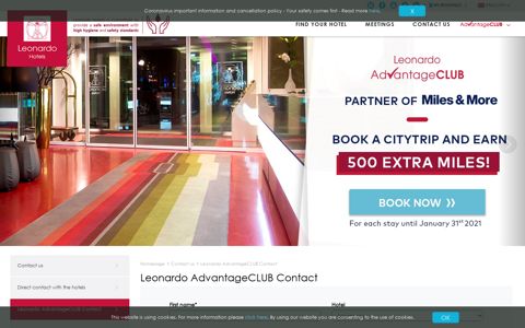 Leonardo AdvantageCLUB Contact - Leonardo Hotels