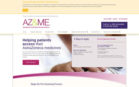 AstraZeneca Prescription Savings Program | AZ&Me™