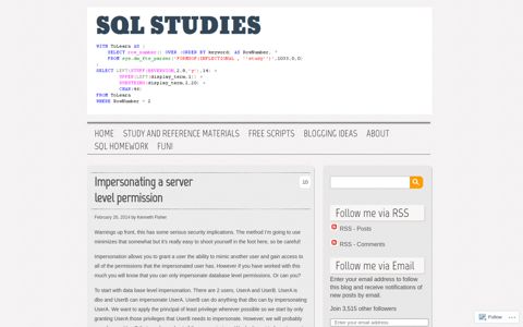 Impersonating a server level permission | SQL Studies